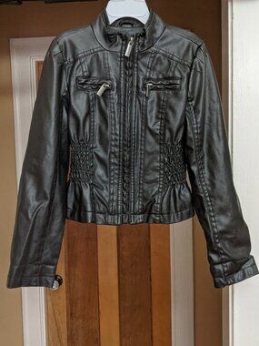 Girls Size 7/8 Faux Leather Jacket